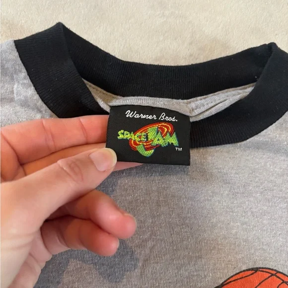 Vintage 1996 Space Jam Tunes Squad Ringer Tee XLG Warner Bros - Picture 6 of 9